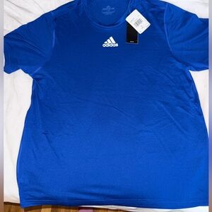 adidas Men's Blue Short-Sleeve Athletic Tee